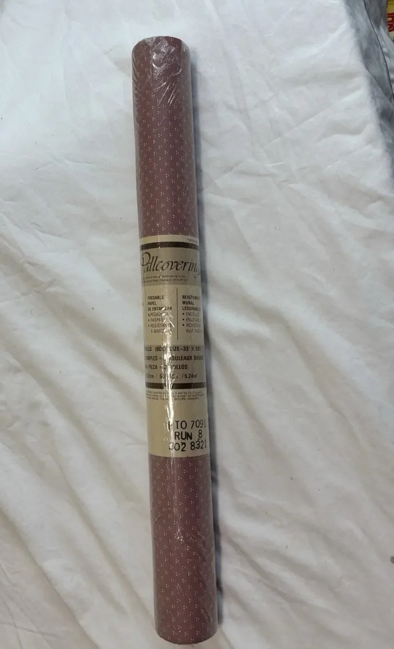 C&A Wallcoverings Wallpaper Vintage Pink Dots Bolt 33ft. x 20.5